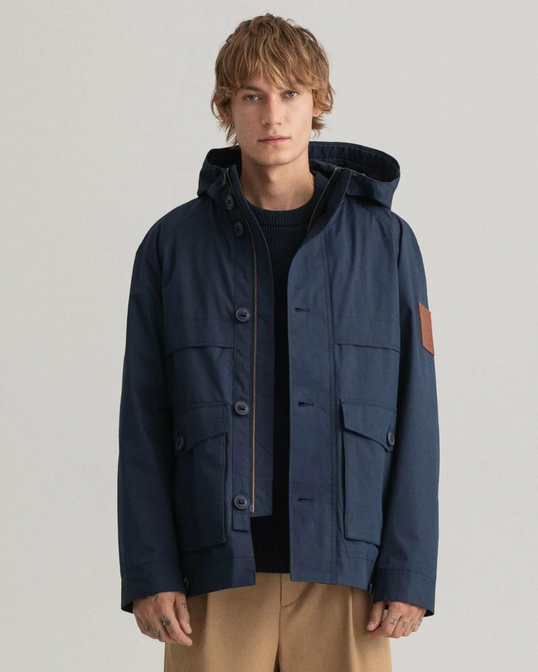 Jackets And Coats | Mens GANT Rough Weather Short Parka Marine