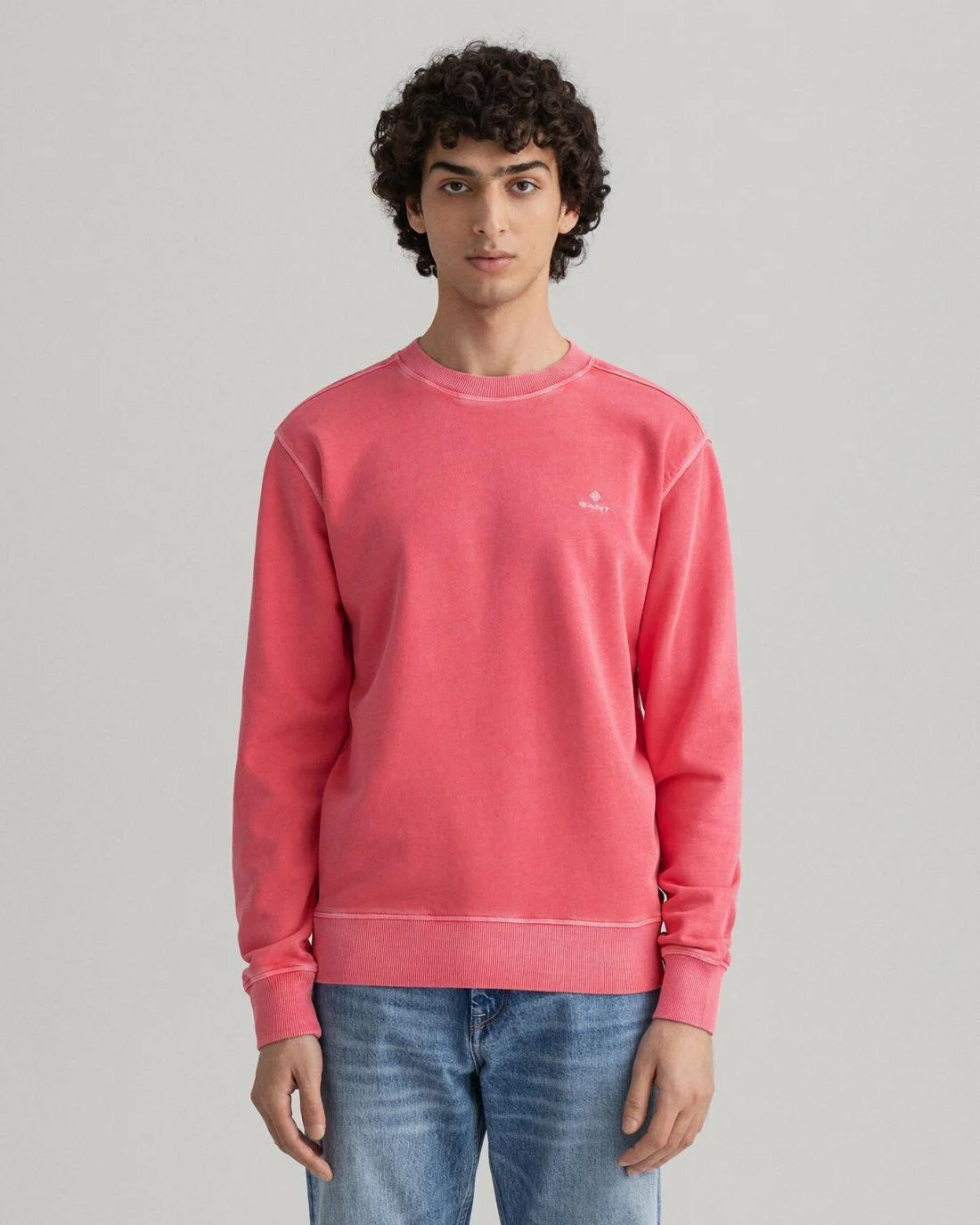 Hoodies And Sweats | Mens GANT Sunfaded Crew Neck Sweatshirt Watermelon Pink