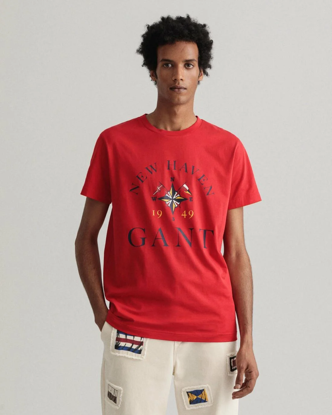 T-Shirts | Mens GANT Sailing Print T-Shirt Bright Red