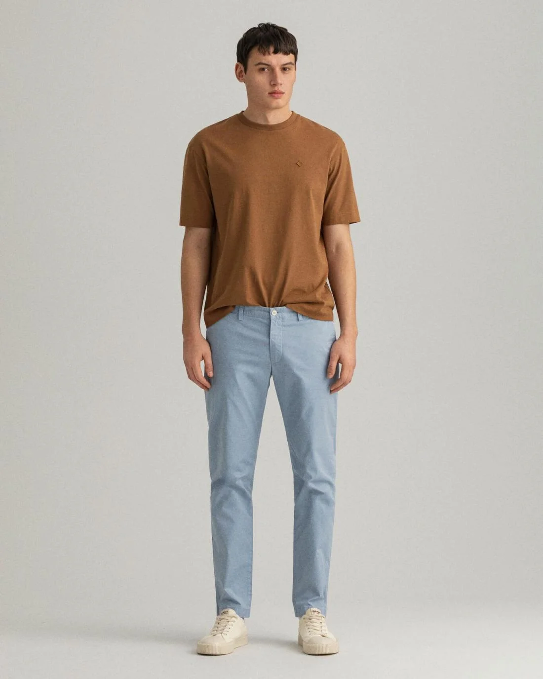 Chinos | Mens GANT Hallden Slim Fit Sunfaded Chinos Silver Lake Blue