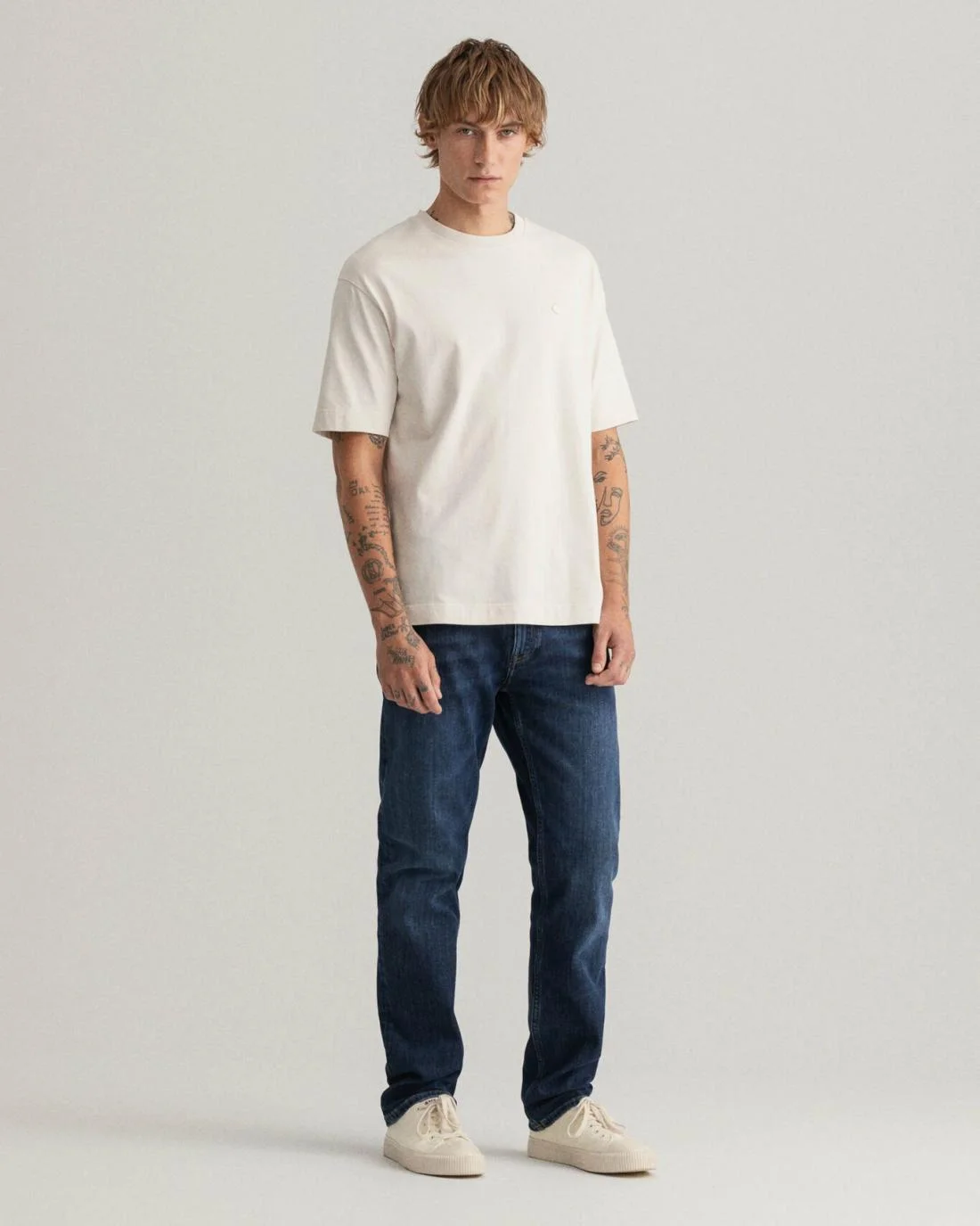 Jeans | Mens GANT Arley Regular Fit Jeans Dark Blue Worn In