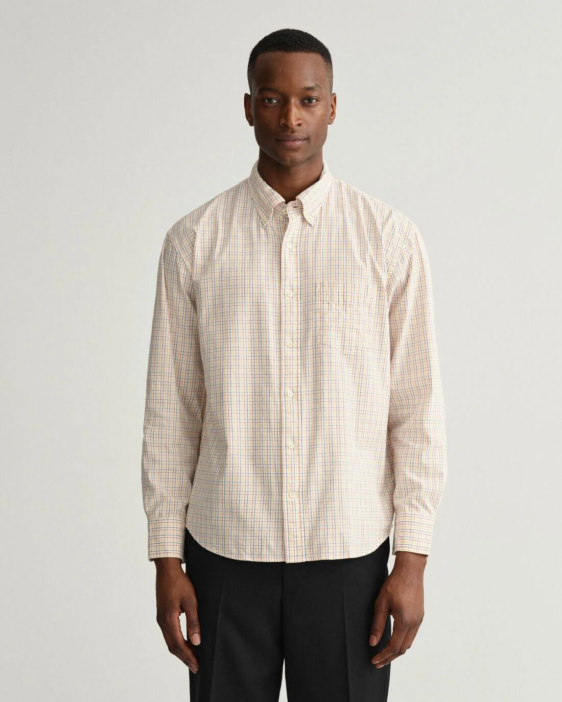 Shirts | Mens GANT Relaxed Fit Tattersall Oxford Shirt Cream