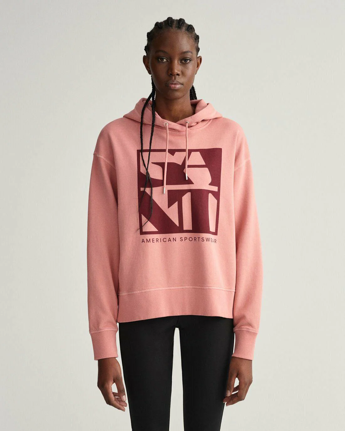 Hoodies And Sweats | Womens GANT Quadrat Logo Hoodie Terracotta Pink