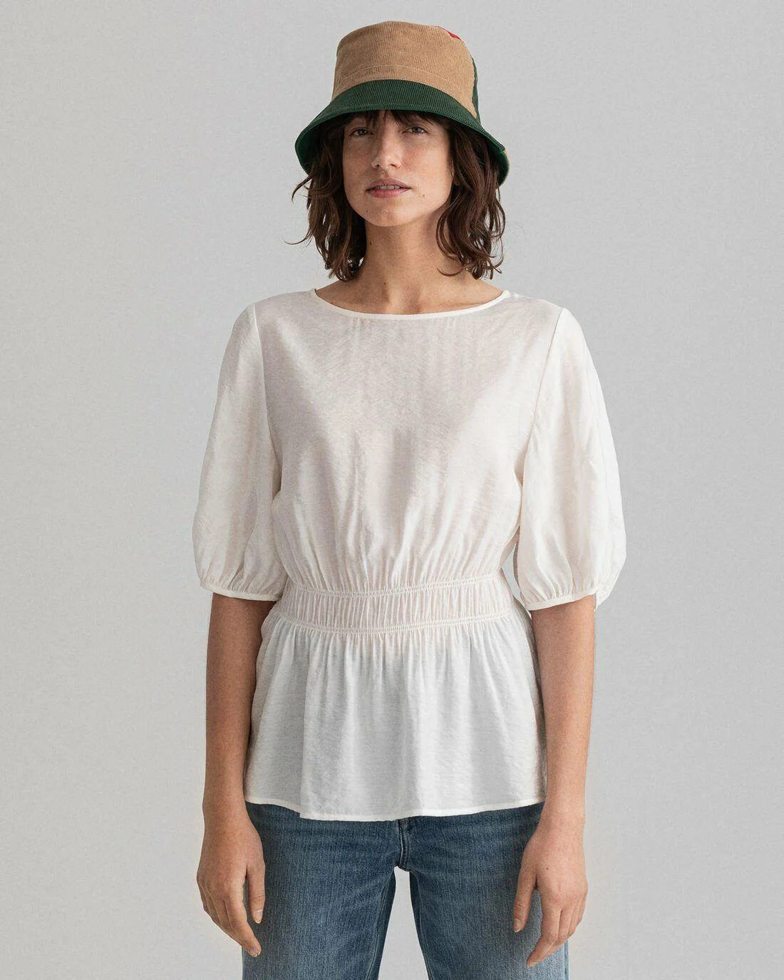 Shirts And Blouses | Womens GANT Flounce Top Eggshell