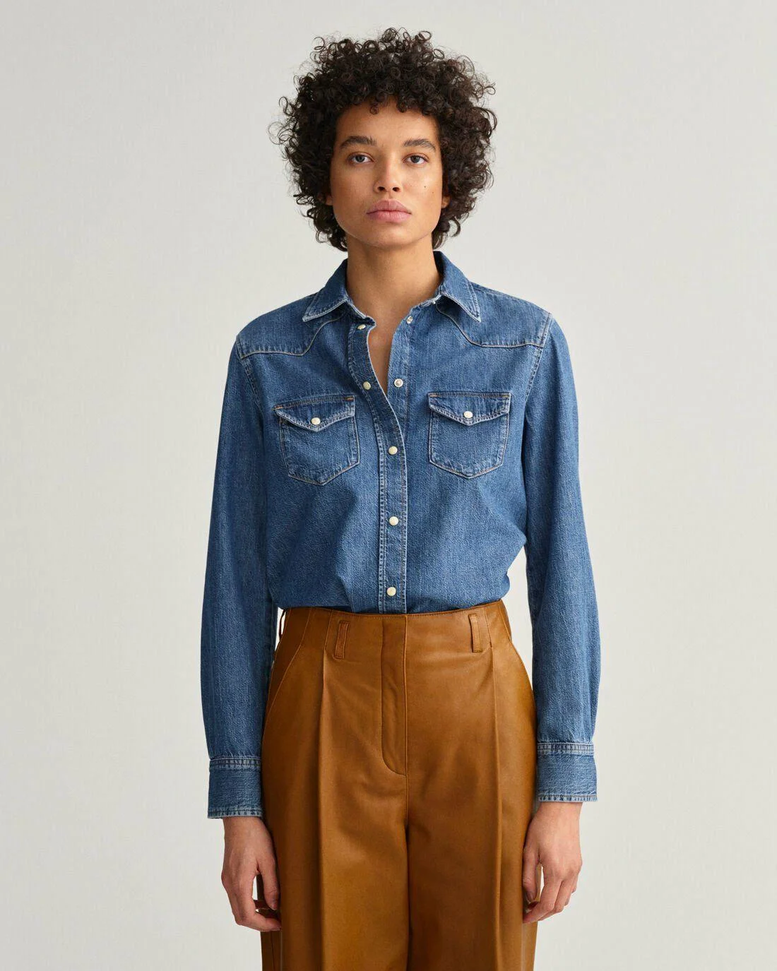 Shirts And Blouses | Womens GANT Regular Fit Denim Shirt Indigo