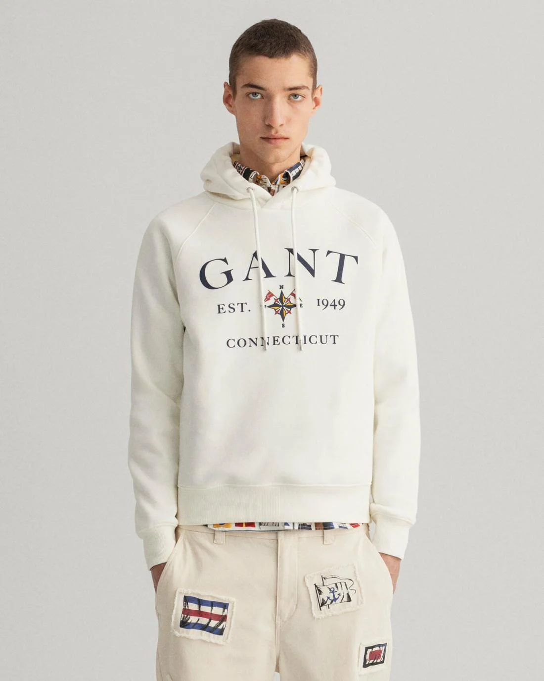 Hoodies And Sweats | Mens GANT Sailing Hoodie Eggshell