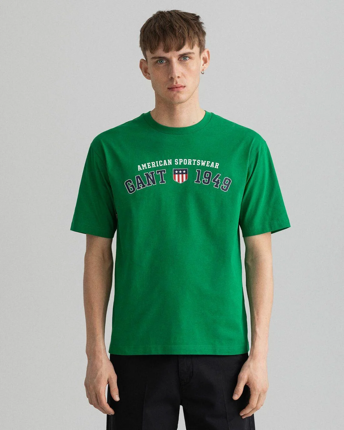 T-Shirts | Mens GANT Retro Shield T-Shirt Lavish Green