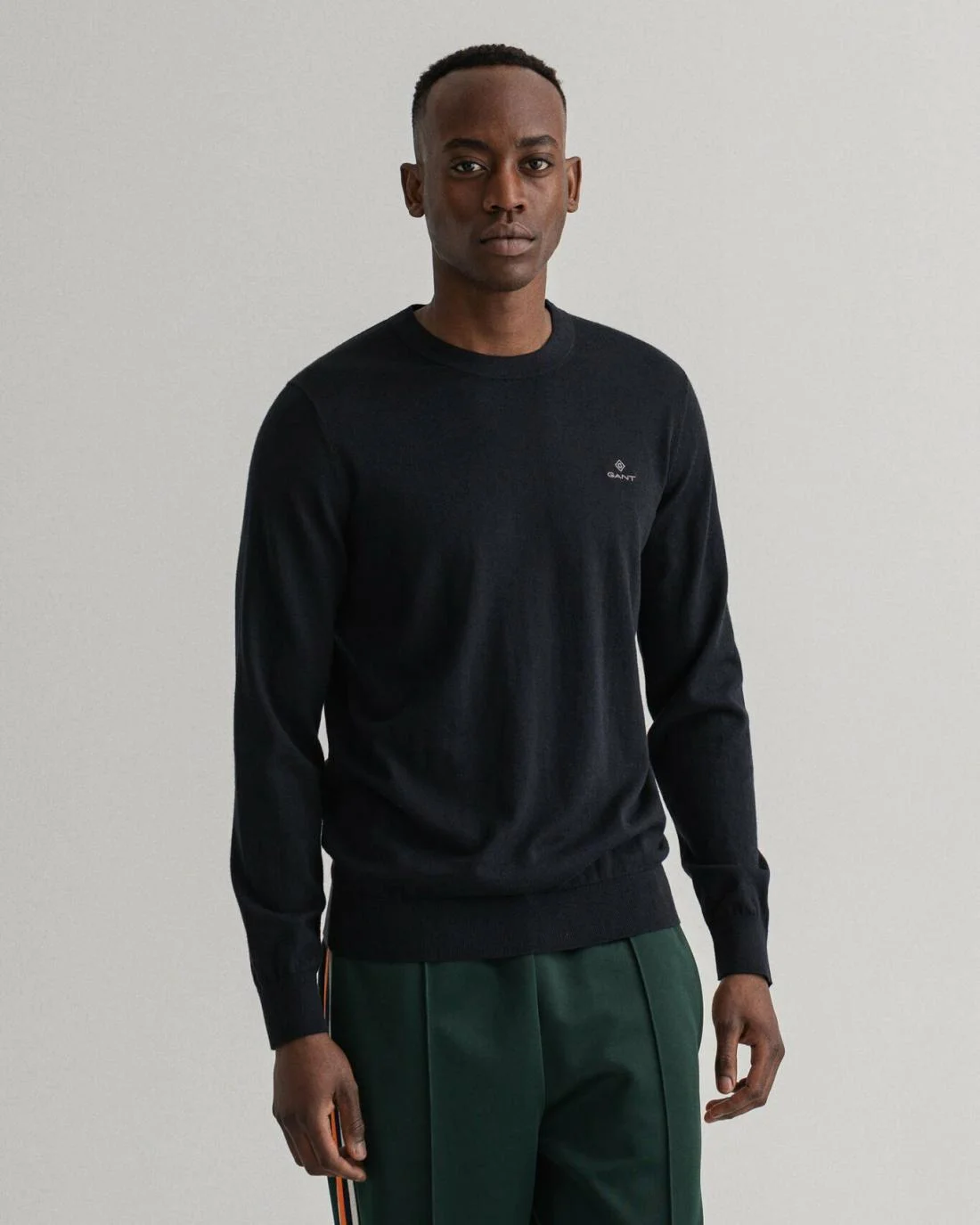 Knitwear | Mens GANT Cotton Cashmere Crew Neck Sweater Black