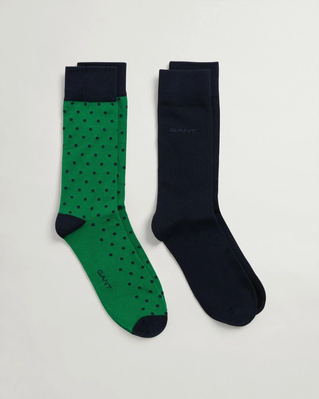 Socks | Mens GANT 2-Pack Solid &amp; Dot Socks Lavish Green