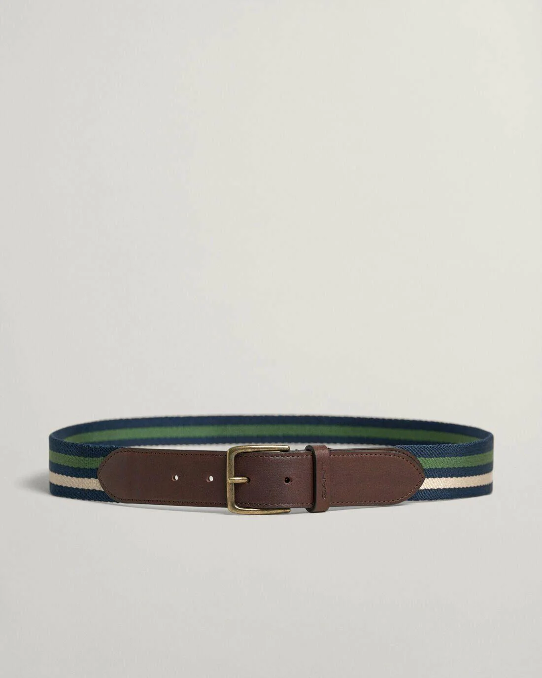 Belts | Mens GANT Stripe Webbing Belt Jade Green