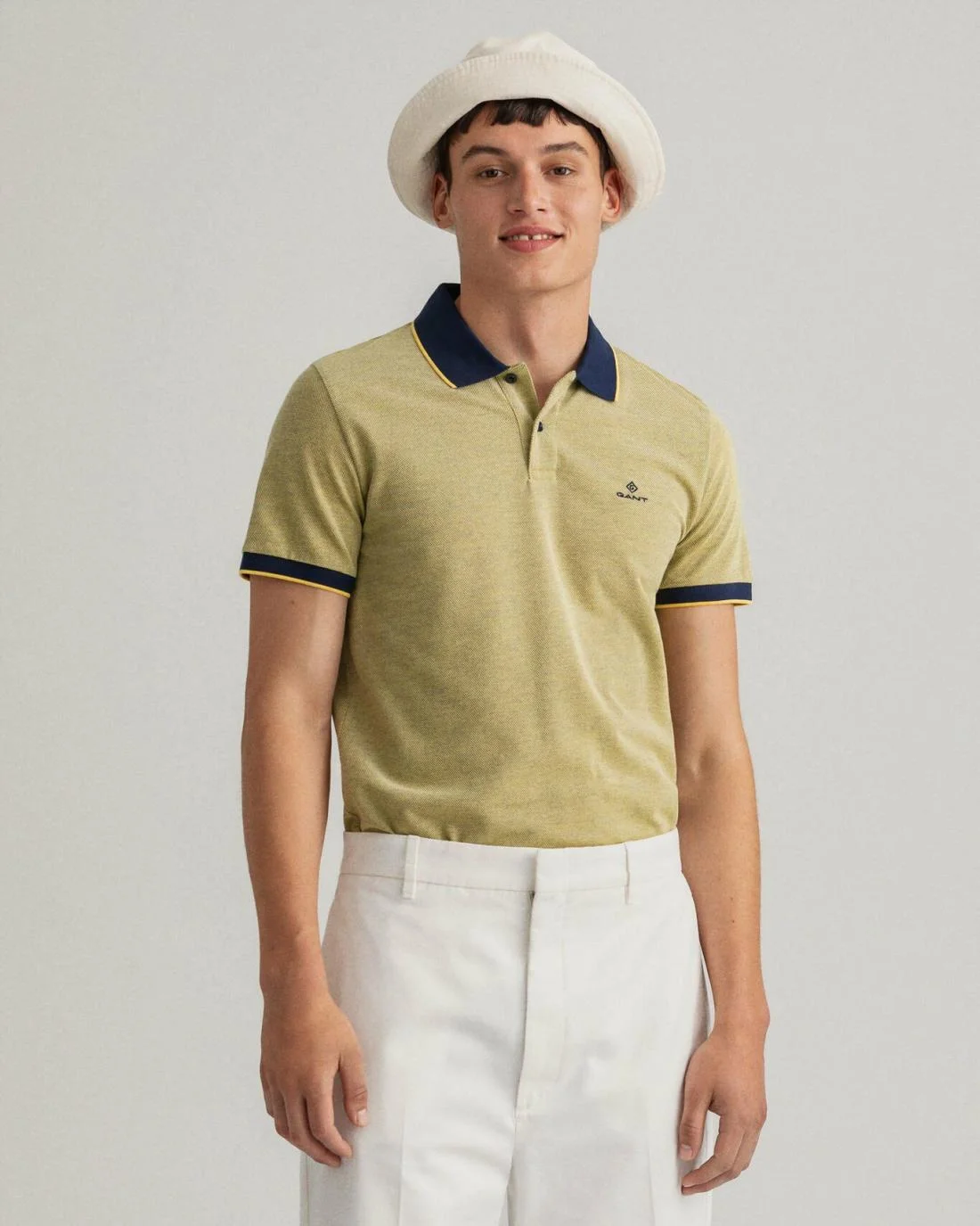 Polo Shirts | Mens GANT 4-Color Oxford Piqué Polo Shirt Solar Power