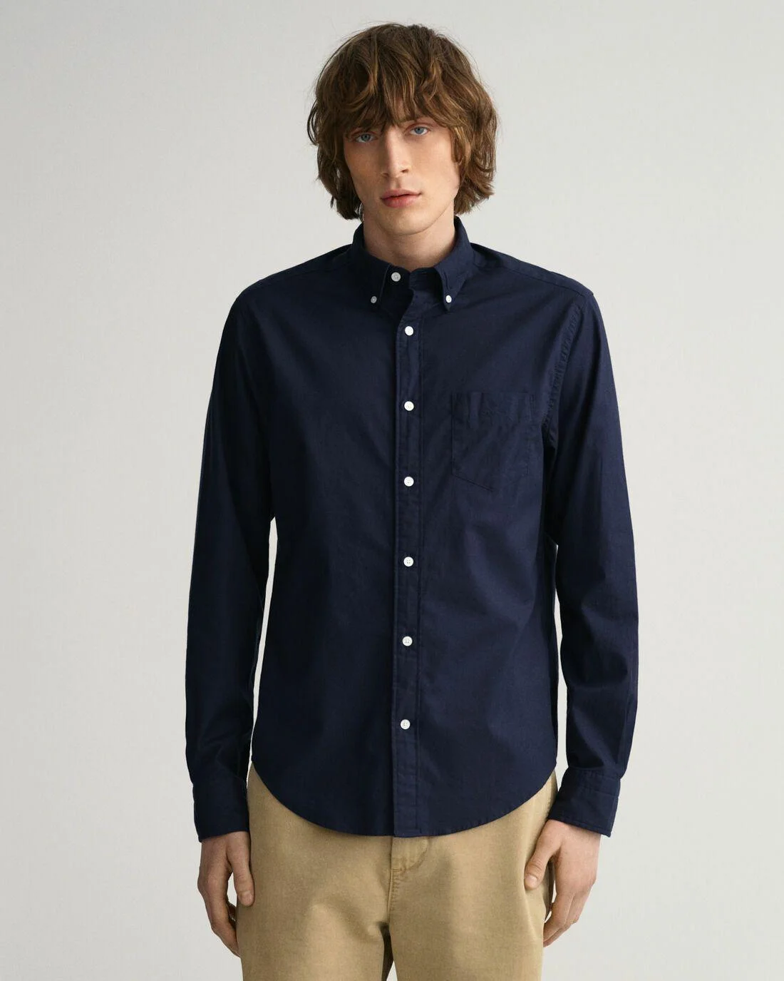 Shirts | Mens GANT Regular Fit Twill Shirt Evening Blue